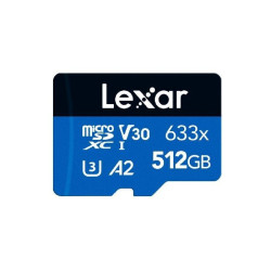 MicroSD 512GB - SDXC V30 LEXAR 633x 512GB U3 A2